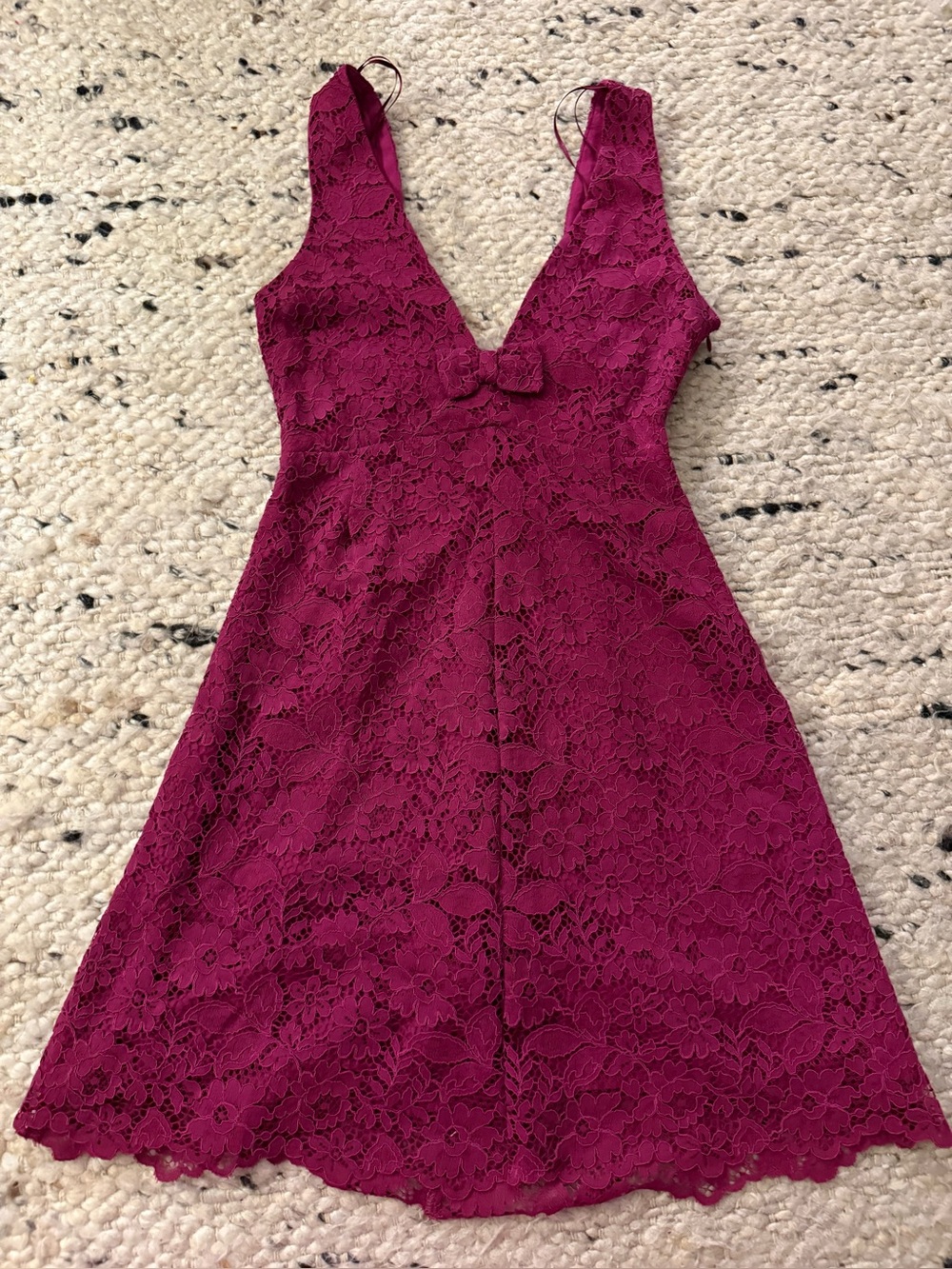 Zara Lace Mini Dress Pink Size XS